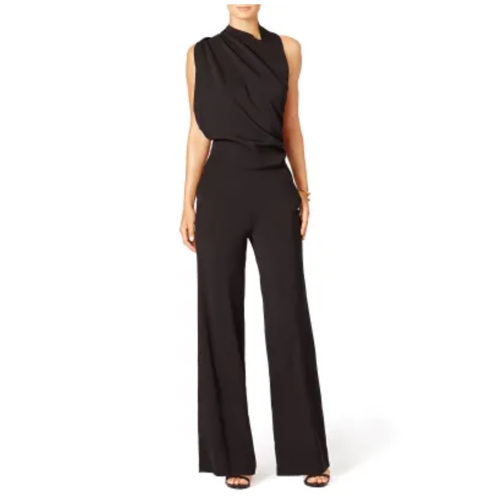 Osman Rent the Runway Black draped backless jumpsuit 6